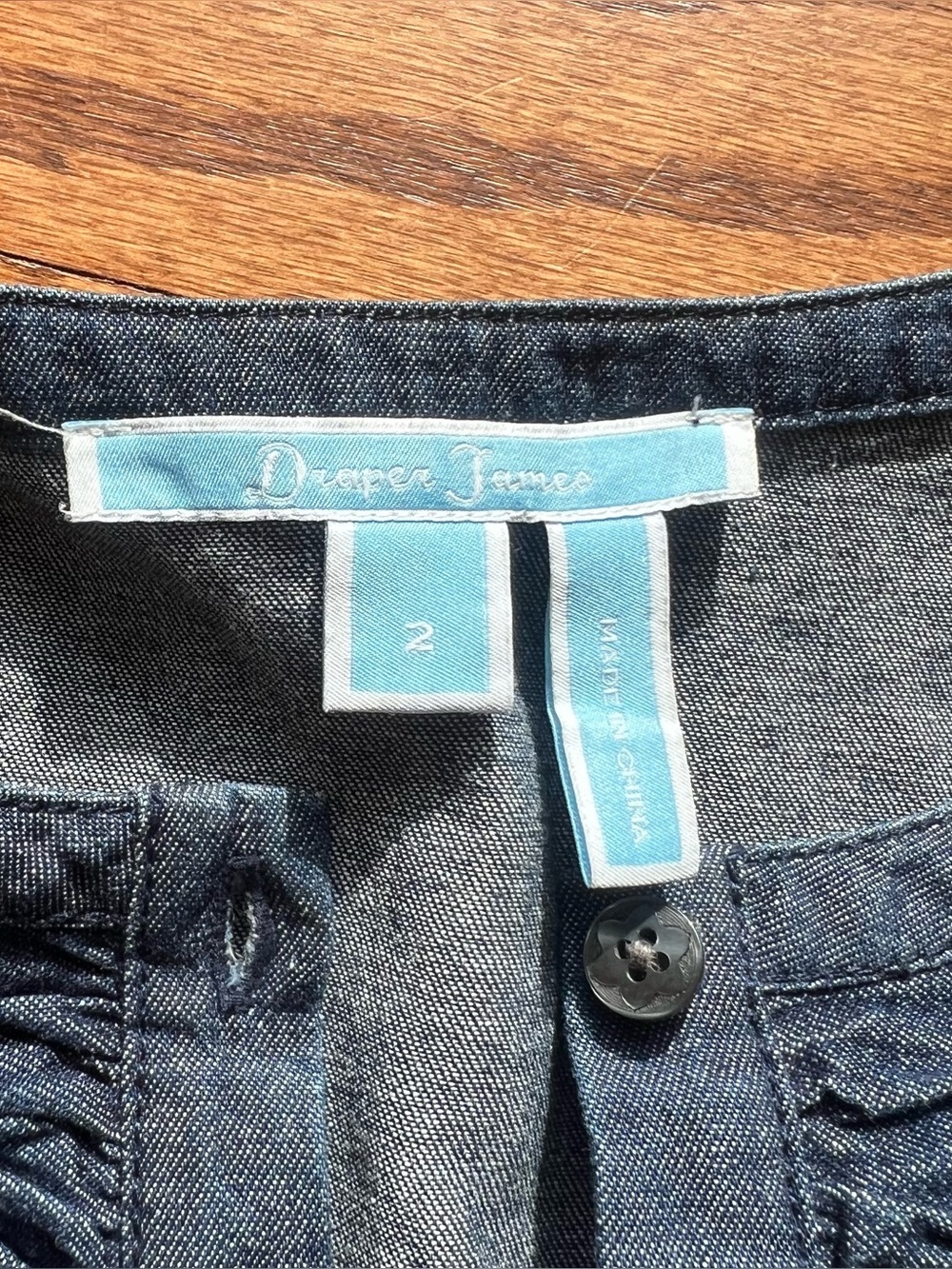 Draper James Denim Ruffle Shift Dress - Picture 3 of 4